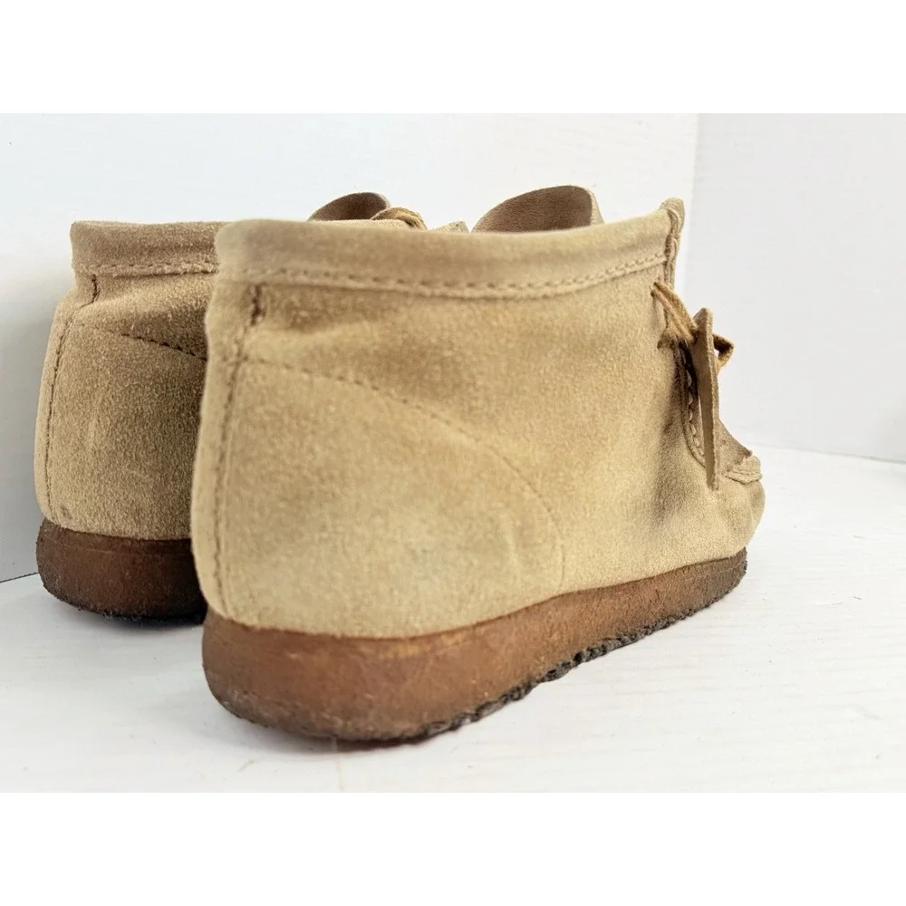 Clarks Originals Wallabee Tan Suede Shoes Men's 12 US UK 11 Crepe Sole